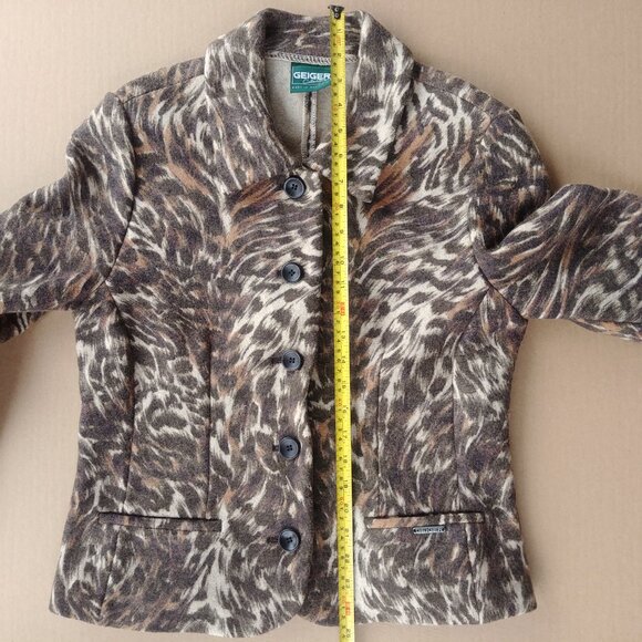 Geiger made in Austria 100% wool unique animal print jacket brown approx… - Picture 8 of 13